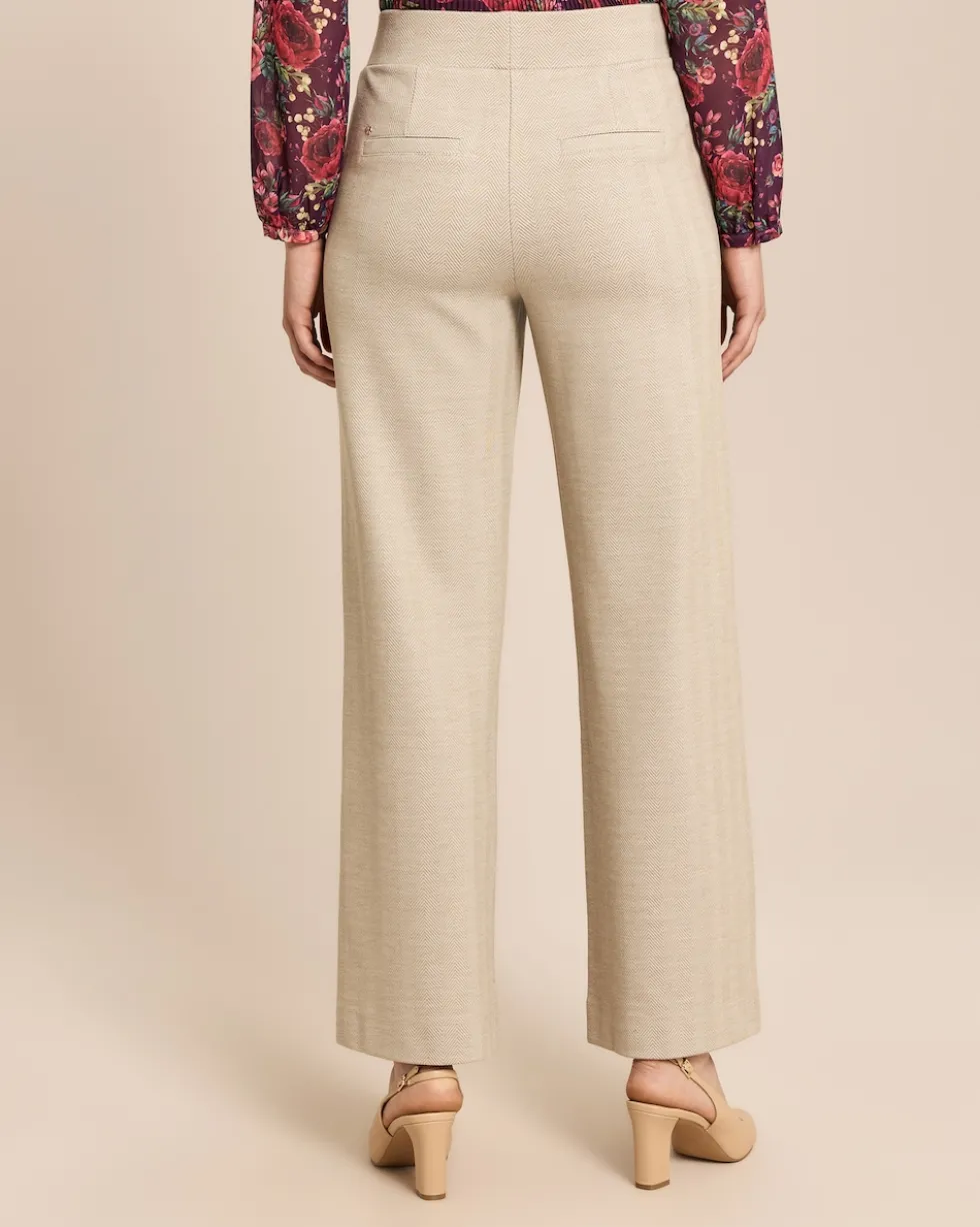 Marlenehose aus Strukturstoff