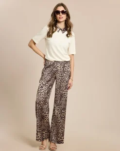 Marlenehose mit Animaldruck