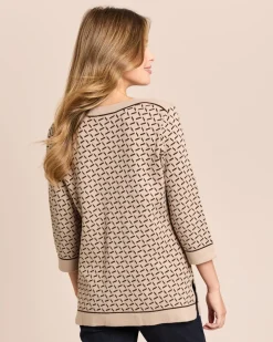 Midi-Pullover Jacquard-Strick