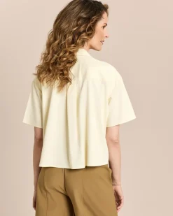 Modalstretch Bluse kurzarm