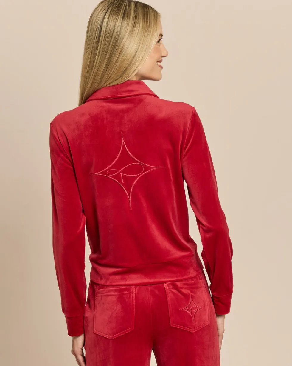 Nickijacke mit Logostickerei