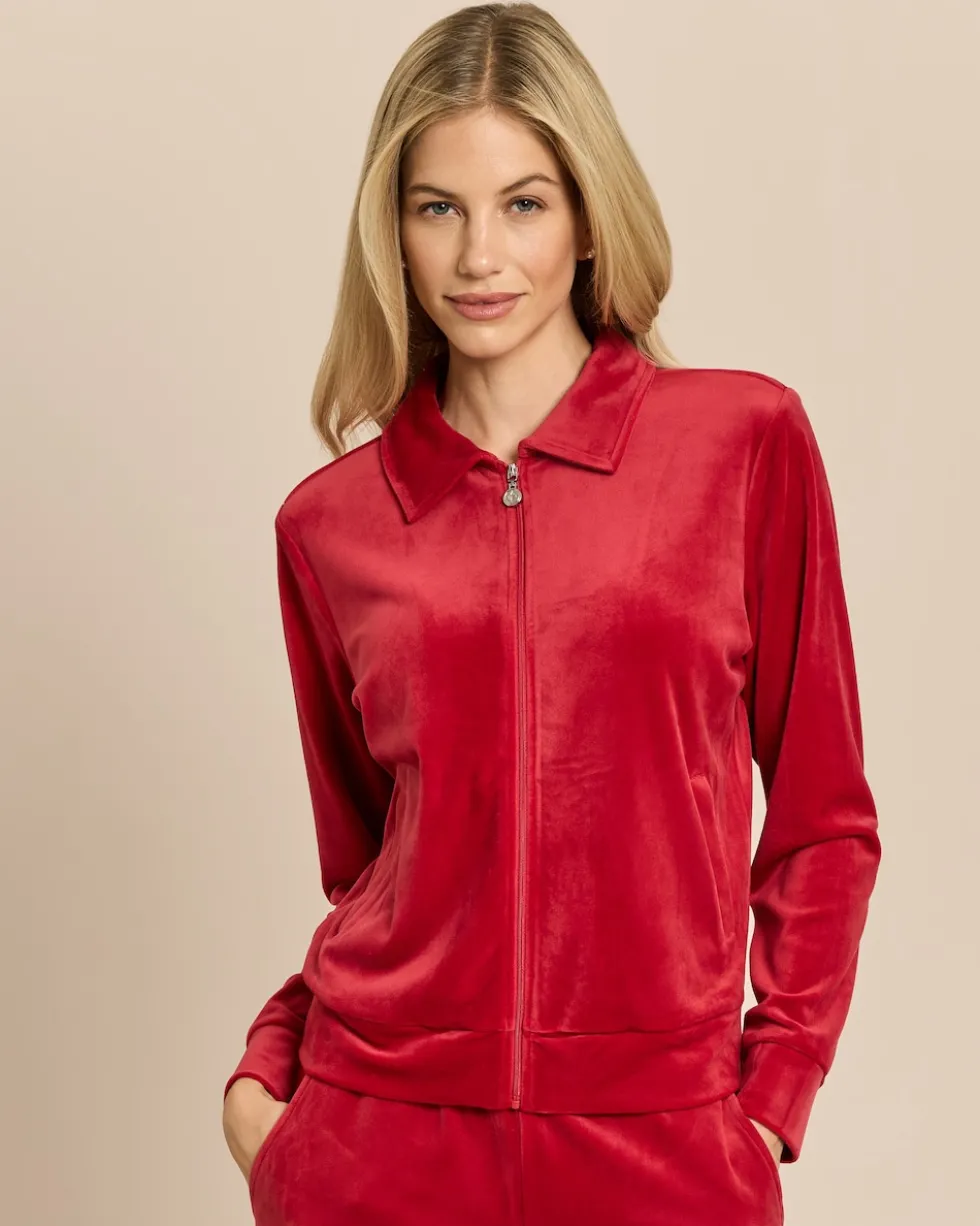 Nickijacke mit Logostickerei