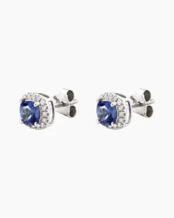 Ohrstecker mit Tansanit und Zirkon