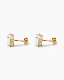 Ohrstecker mit äthiopischem Opal & Zirkon