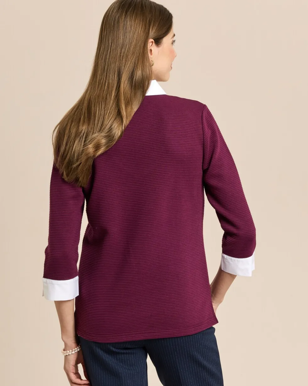 Ottoman-Shirt mit Blusenkragen