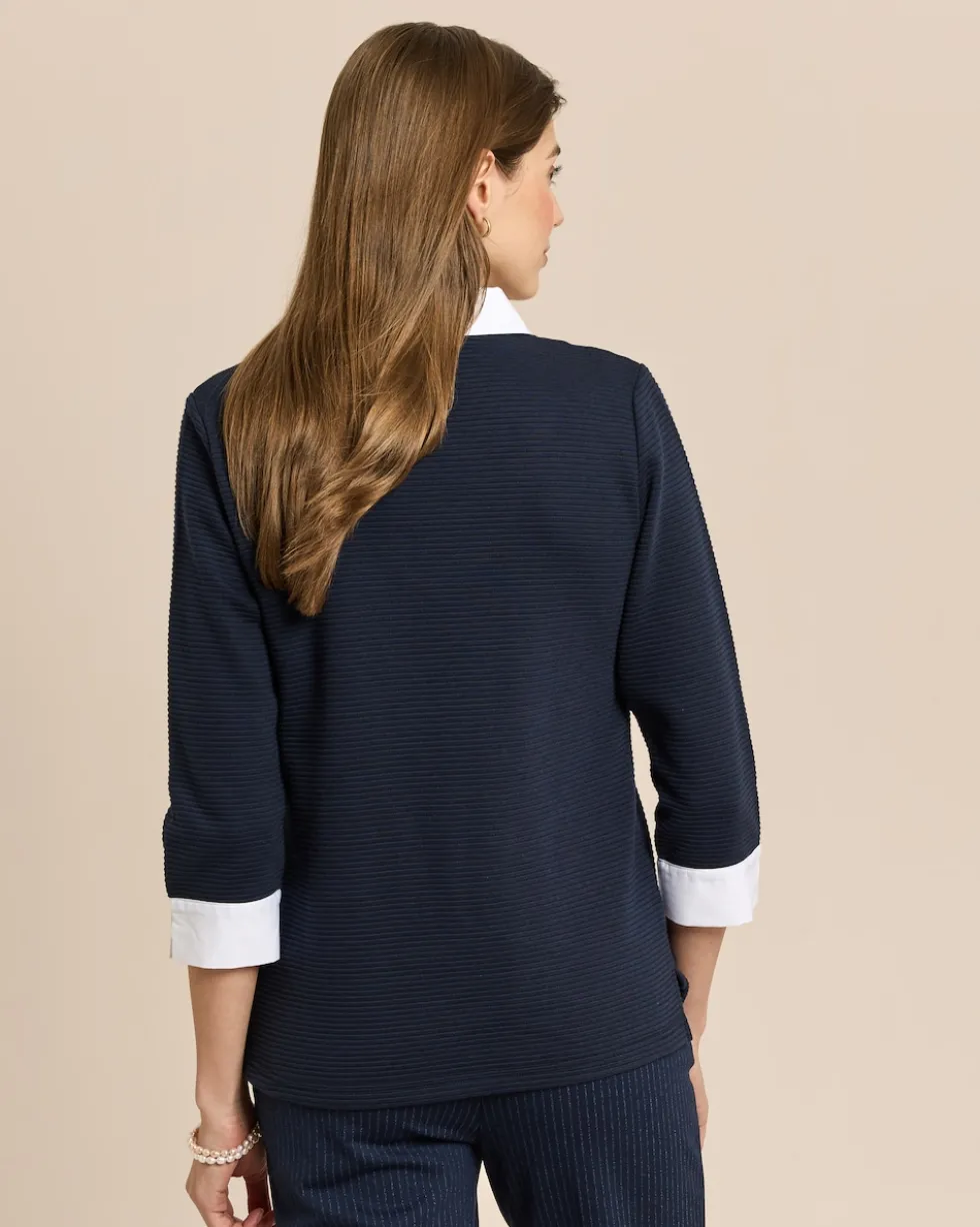 Ottoman-Shirt mit Blusenkragen