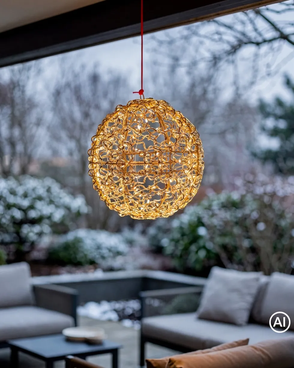 Outdoor LED-Kugel "Draht"