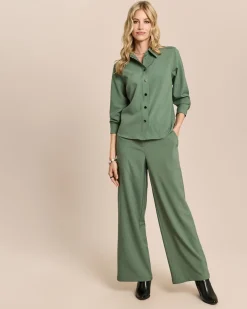 Overshirt mit Glanznadelstreifen