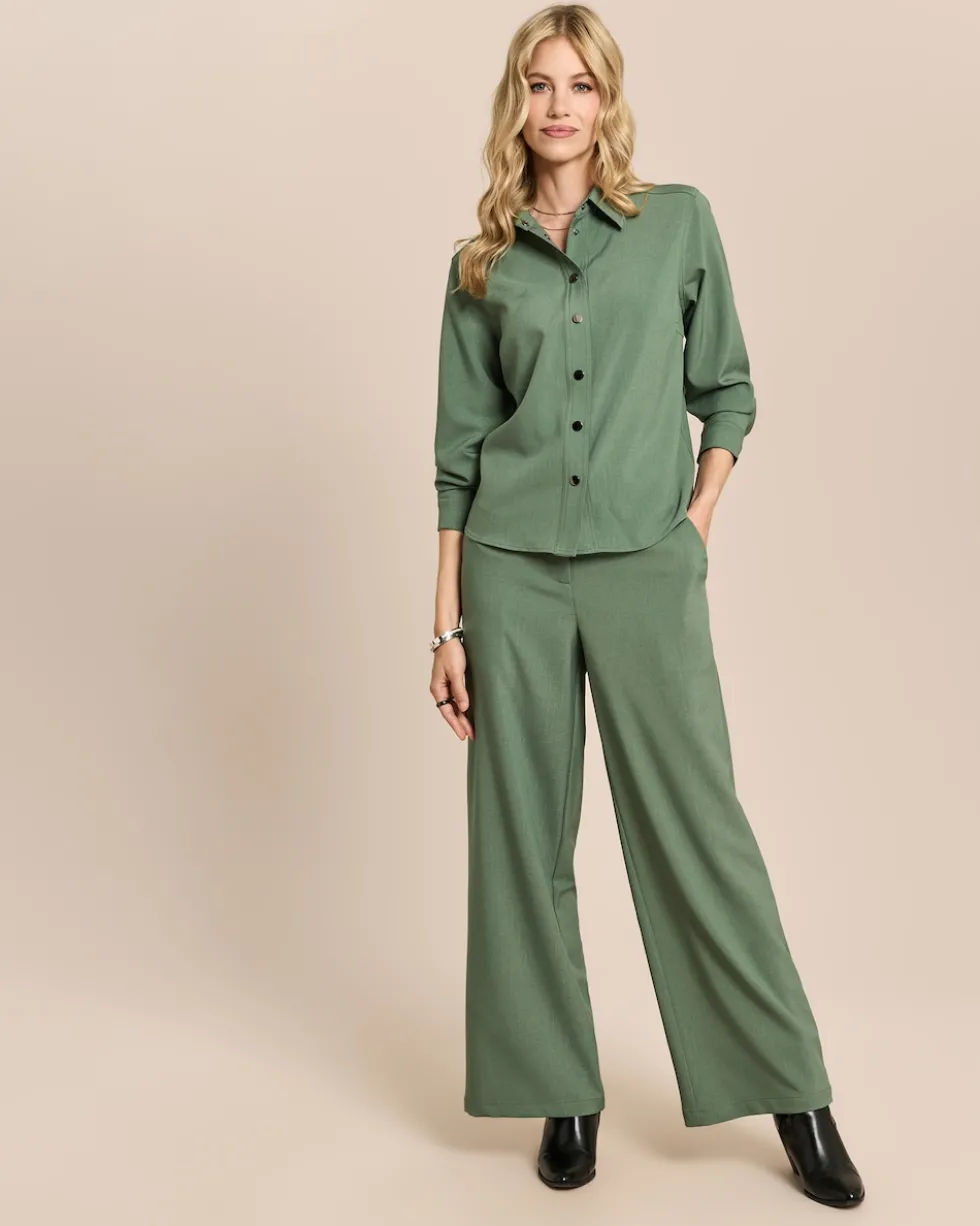 Overshirt mit Glanznadelstreifen