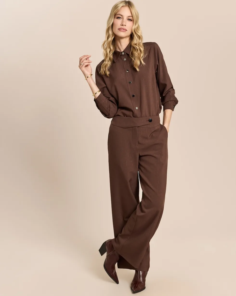 Overshirt mit Glanznadelstreifen