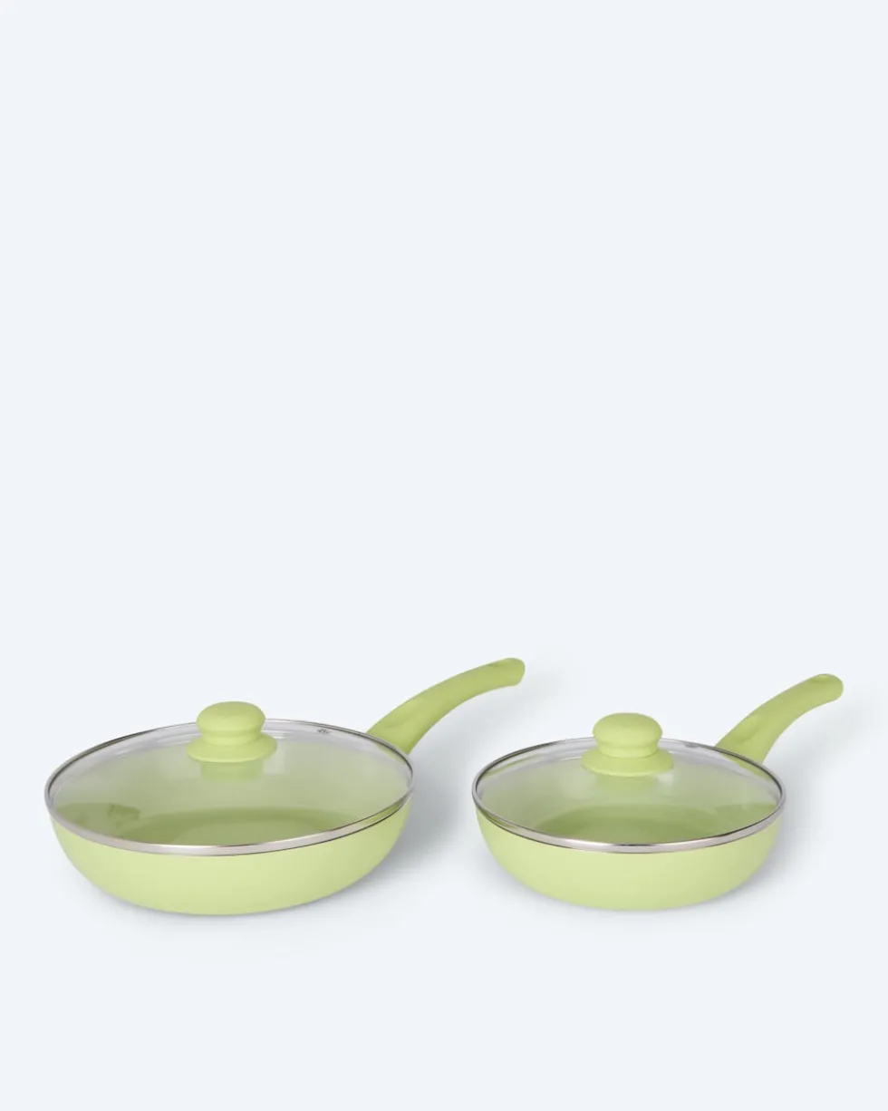 Pfanne + Glasdeckel, 2tlg.
