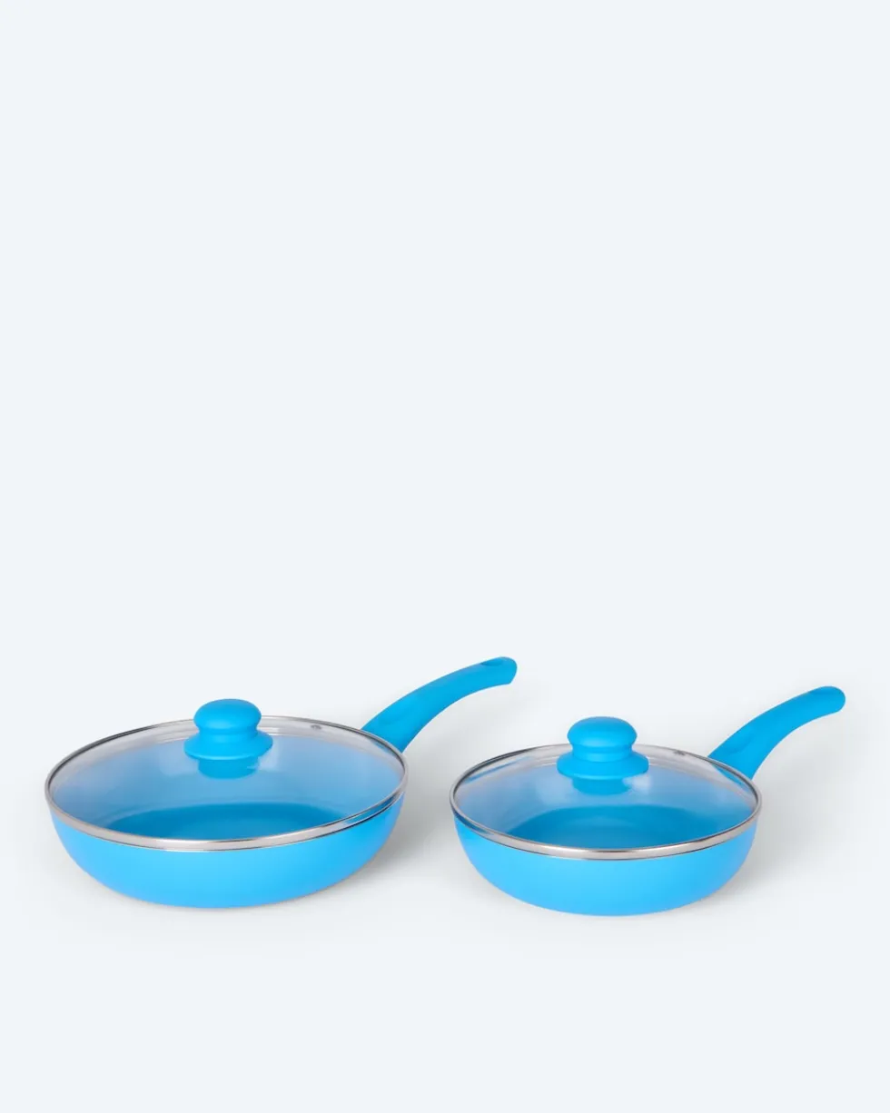 Pfanne + Glasdeckel, 2tlg.