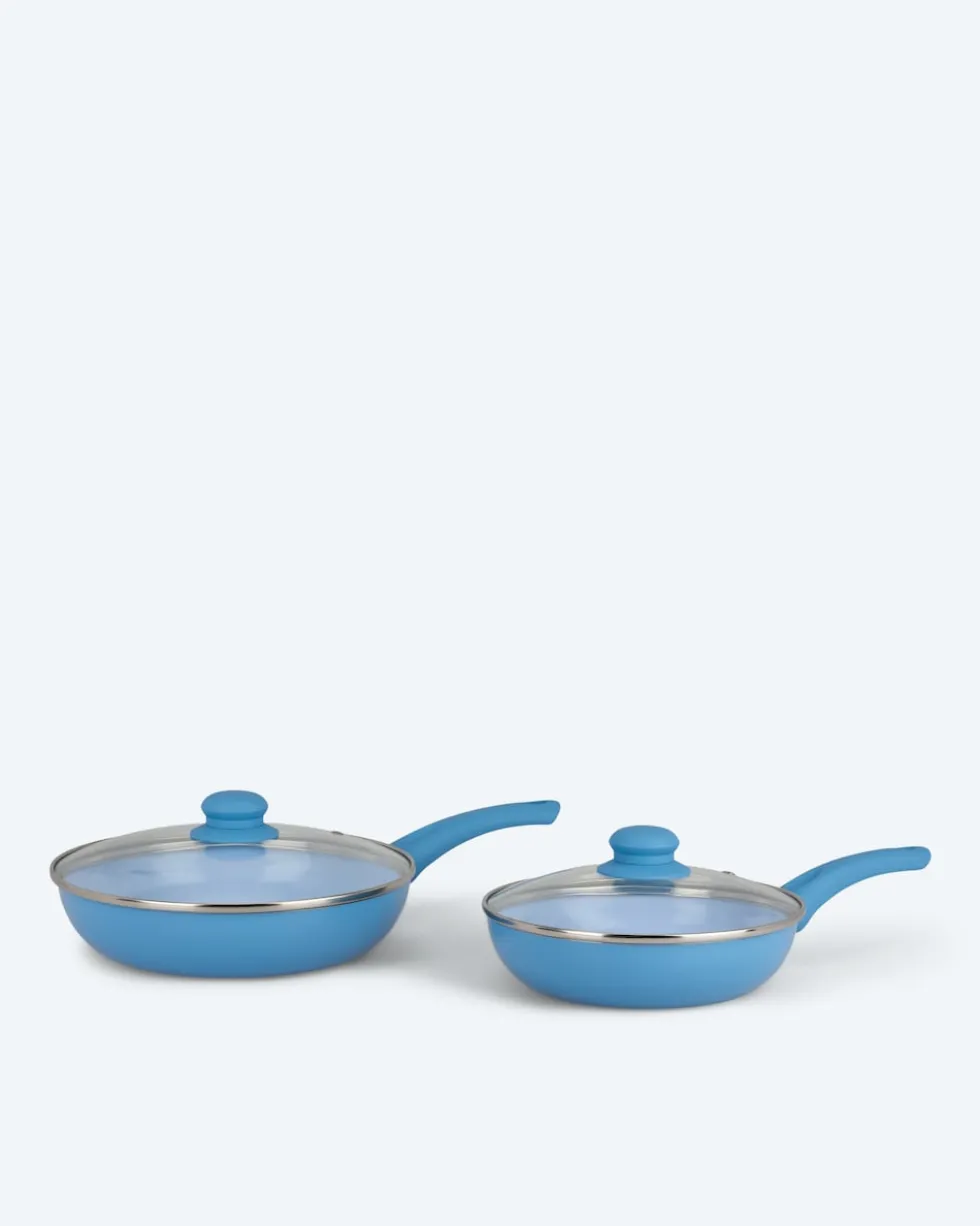 Pfanne + Glasdeckel, 2tlg.
