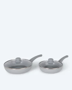 Pfanne + Glasdeckel, 2tlg.