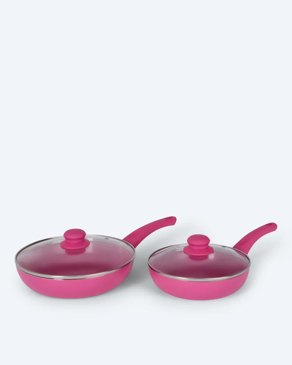Pfanne + Glasdeckel, 2tlg.