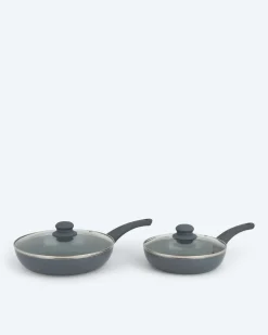Pfanne + Glasdeckel, 2tlg.