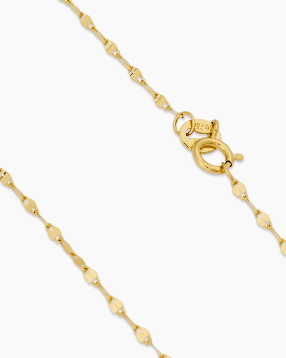 Plättchenkette aus Gold 750