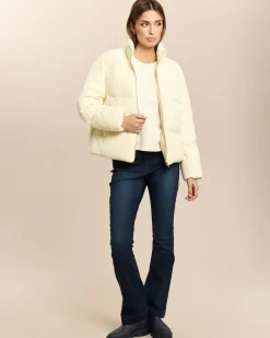 Pufferjacke in Cord-Optik