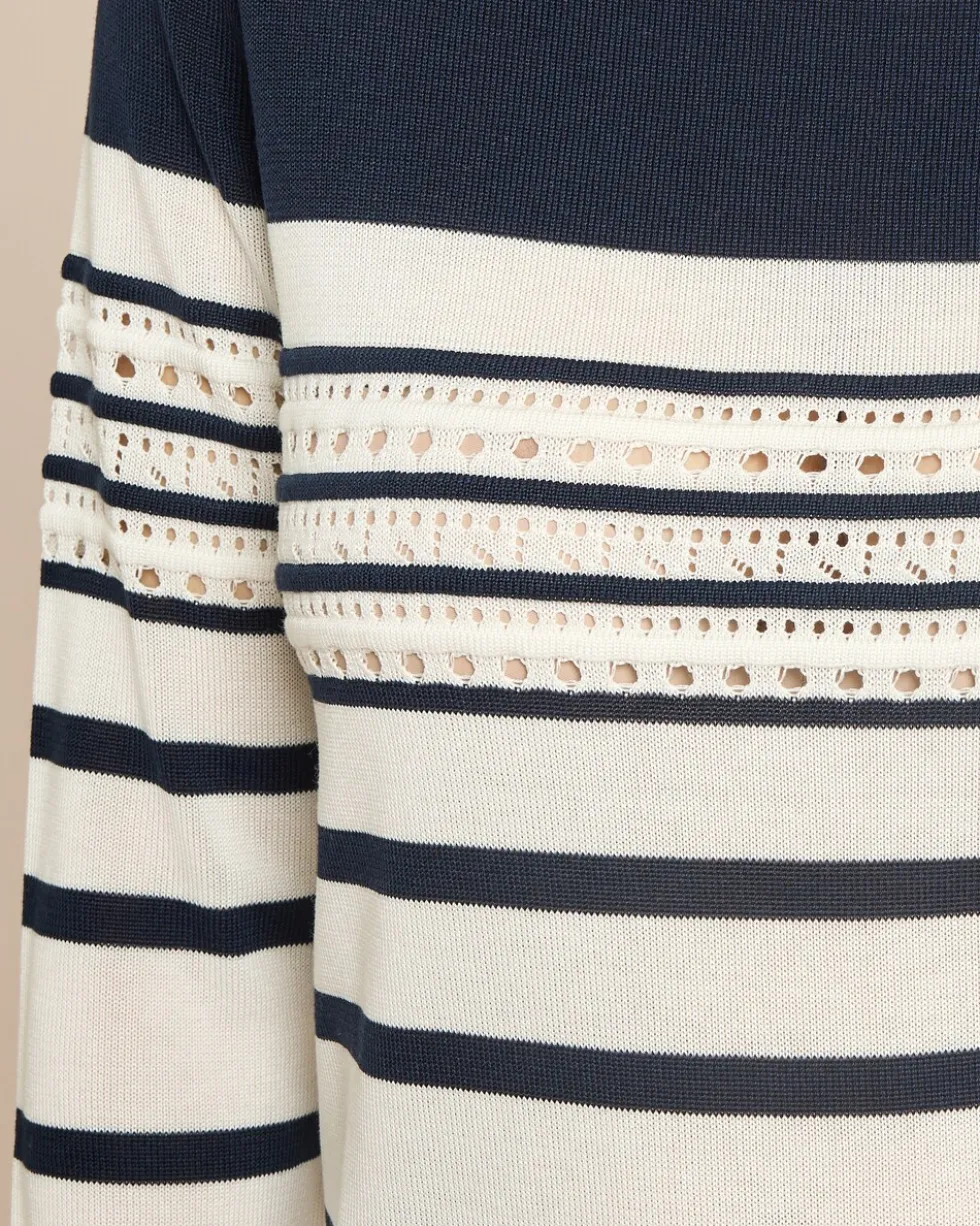 Pullover aus Lyocell mit Streifen