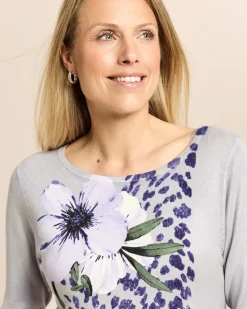 Pullover Blumen-Leo Mix