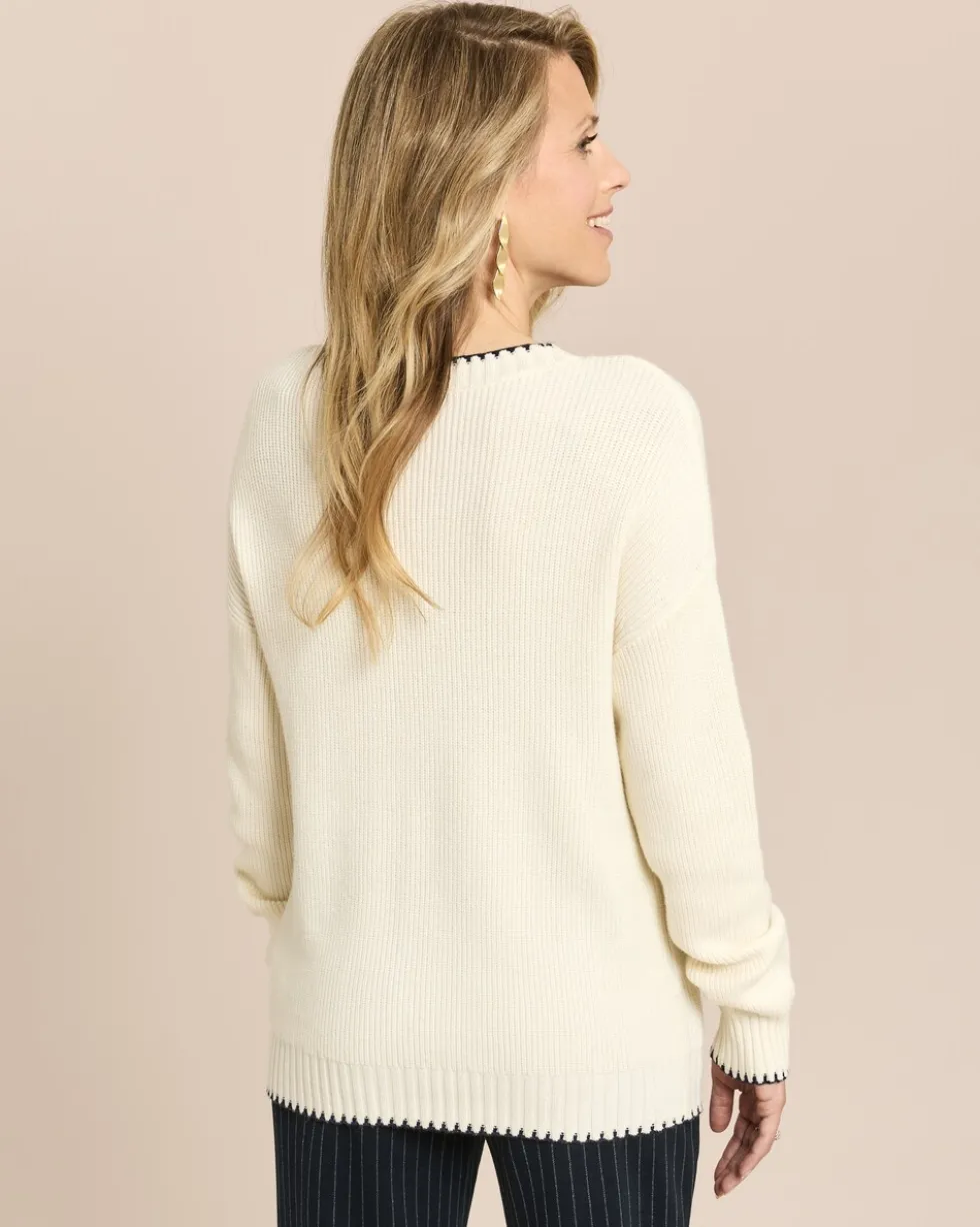 Pullover im Patentstrick & Dekostich