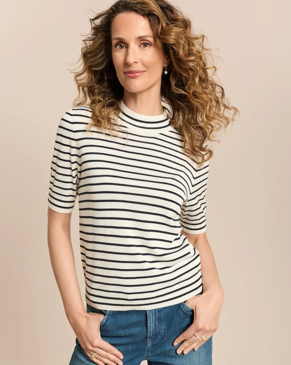 Pullover kurzarm gestreift