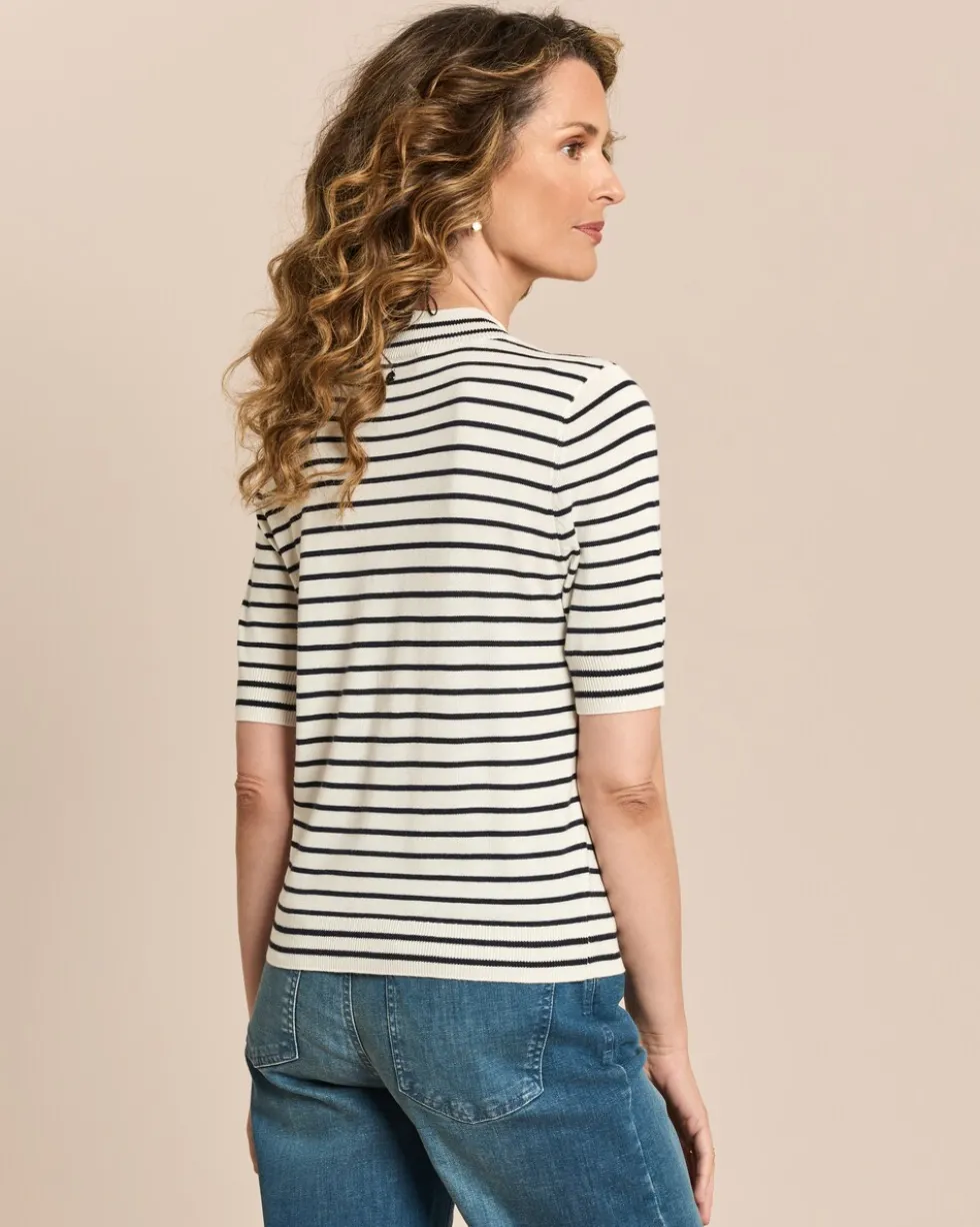 Pullover kurzarm gestreift