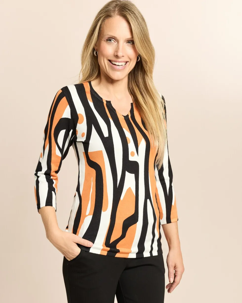 Pullover mit abstraktem Print