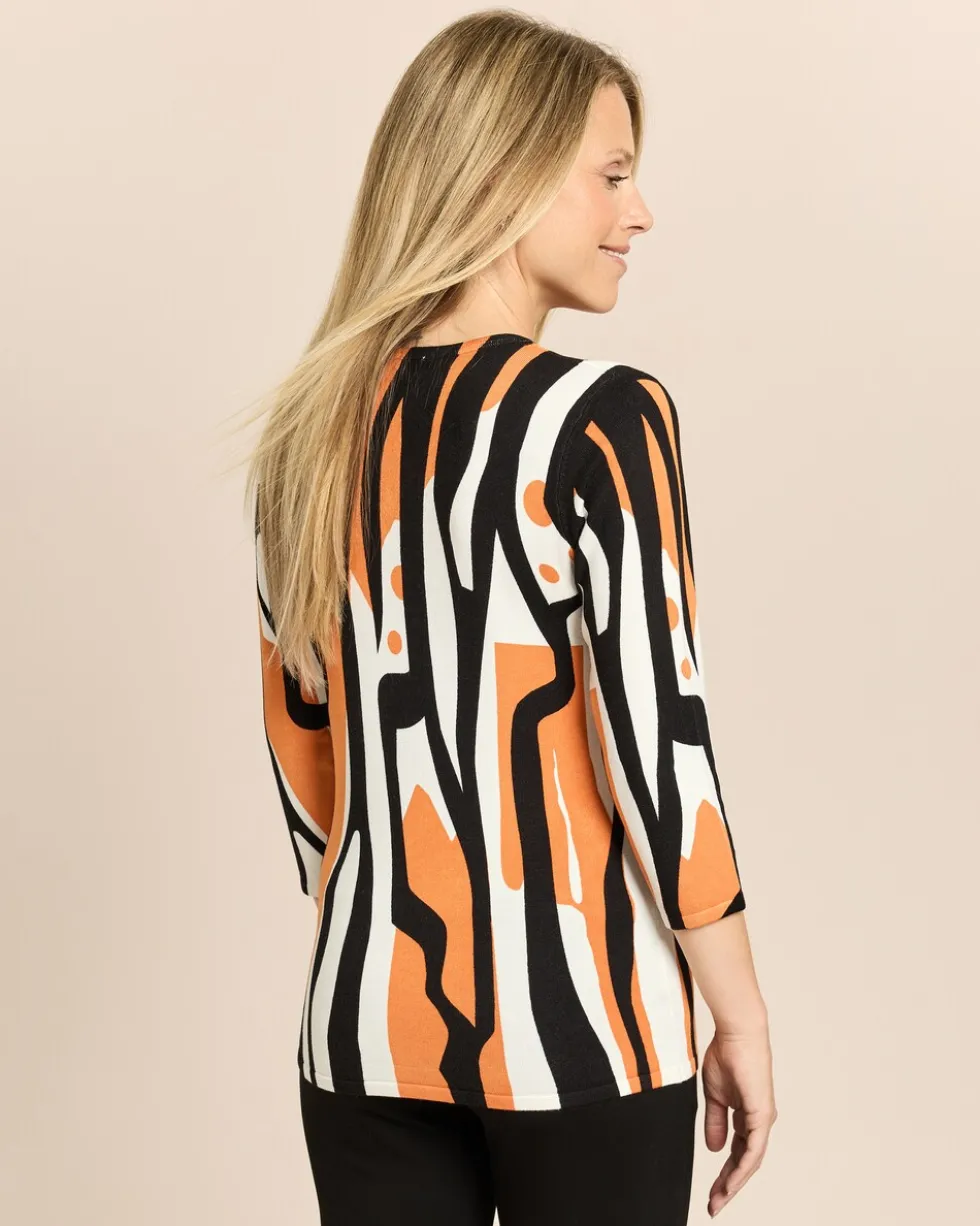 Pullover mit abstraktem Print