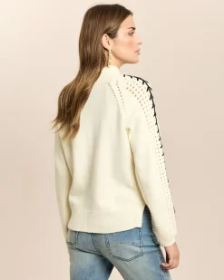 Pullover mit Ajourstrick, Zierstick