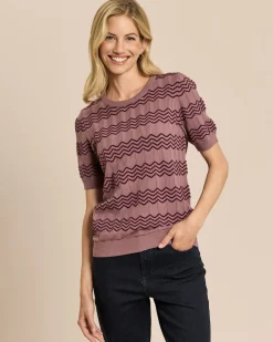 Pullover mit Ajour-Wellen-Muster