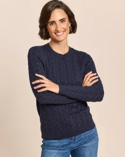 Pullover mit Allover-Zopfmuster
