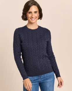 Pullover mit Allover-Zopfmuster