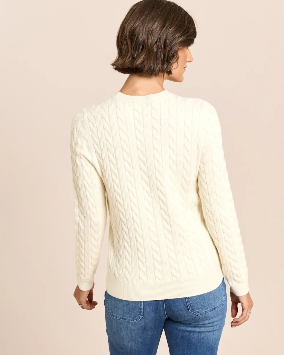 Pullover mit Allover-Zopfmuster