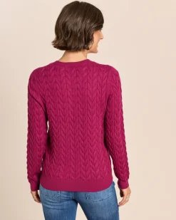 Pullover mit Allover-Zopfmuster