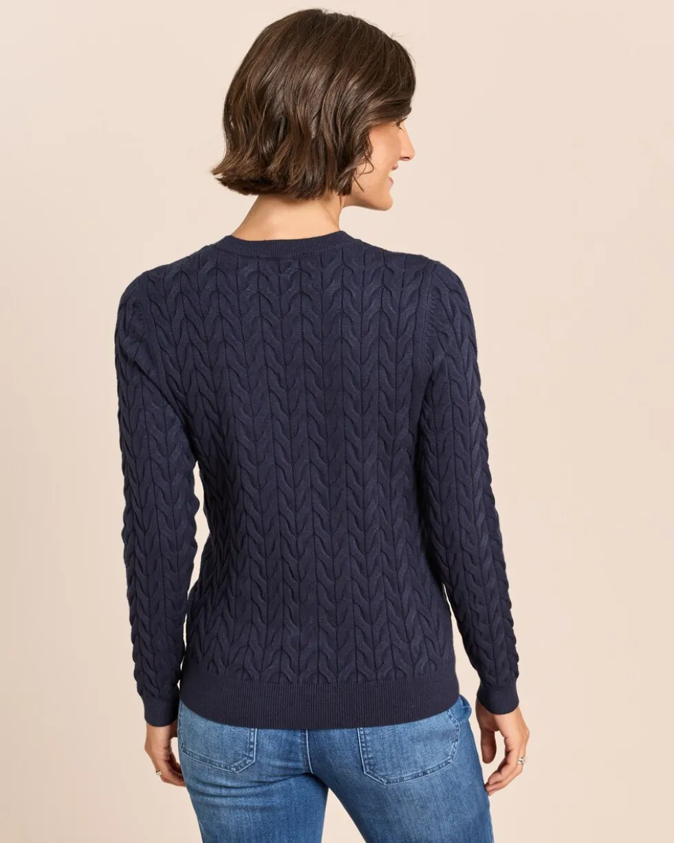 Pullover mit Allover-Zopfmuster