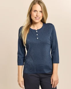 Pullover mit Blüten-Deko