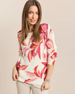 Pullover mit Blüten-Druck