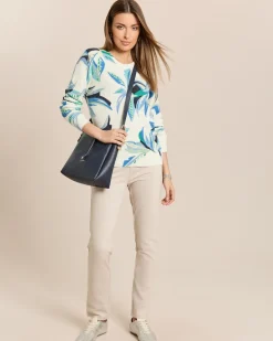 Pullover mit Blüten-Druck
