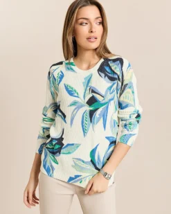 Pullover mit Blüten-Druck