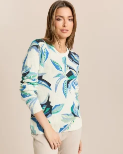 Pullover mit Blüten-Druck