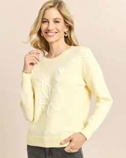 Pullover mit Blumendetail