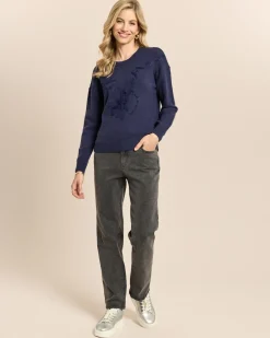 Pullover mit Blumendetail