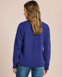 Pullover mit farbiger Brusttasche