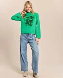 Pullover mit Glitzer-Motiv