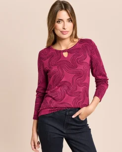 Pullover mit Key-Hole am Rundhals