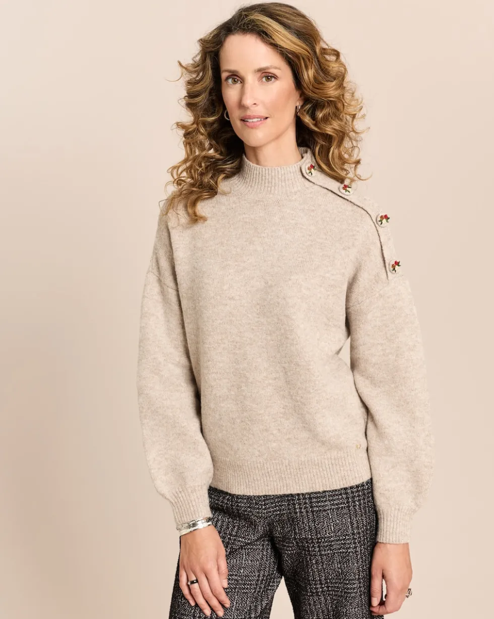 Pullover mit Knopfdetail