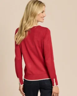 Pullover mit Knöpfen in Perlen-Optik