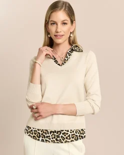 Pullover mit Leo-Bluse