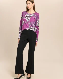 Pullover mit Leo- und Kettenprint